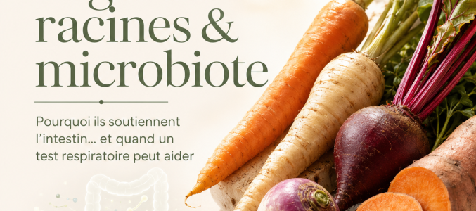 Légumes racines et microbiote : pourquoi ils sont précieux pour l’intestin, et quand envisager un test respiratoire